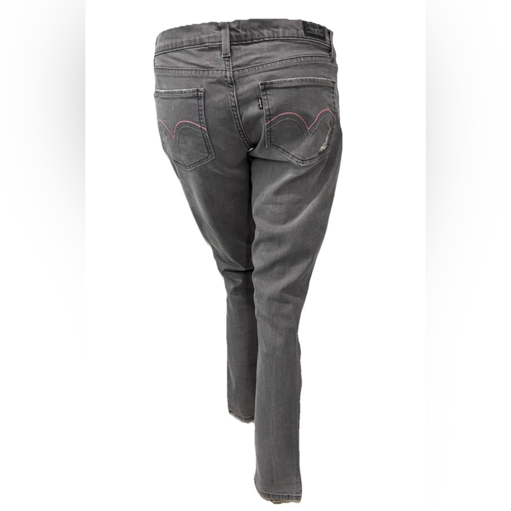 Levi’s Jeans Genuinely Crafted Gray Distressed Straight Leg Size 13M